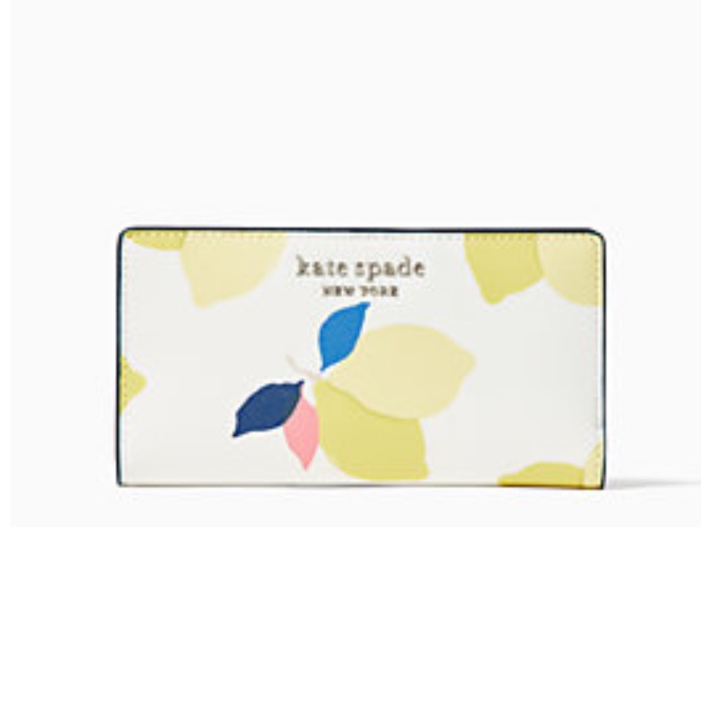 cameron lemon zest large slim bifold wallet